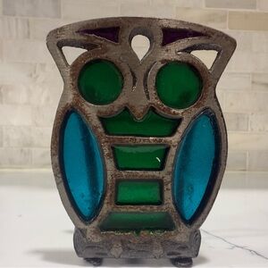 Colorful Owl Metal Decor